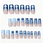 Press-On Nail Set Hand-Painted Floral Peel & Stick