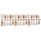 Press-On Nail Set Hand-Painted Floral Peel & Stick