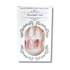 Press-On Nail Set Hand-Painted Floral Peel & Stick