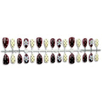 Press-On Nail Set Hand-Painted Floral & Polka Dot