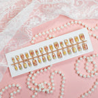 Press-On Nail Set Hand-Painted & Reusable