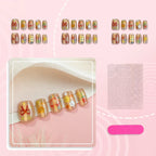 Press-On Nail Set Hand-Painted & Reusable