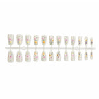 Press-On Nail Set Handcrafted Floral 24 Pieces