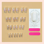 Press-On Nail Set Handcrafted Floral 24 Pieces