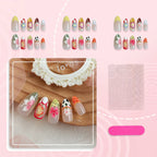 Press-On Nail Set Handcrafted Floral Acrylic Comfort Fit