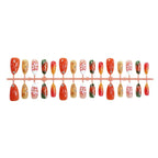 Press-On Nail Set Handcrafted Floral & Autumn Hypoallergenic