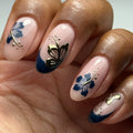 Press-On Nail Set Handcrafted Floral Complete Kit