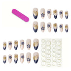Press-On Nail Set Handcrafted Floral Complete Kit