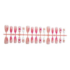 Press-On Nail Set Handcrafted Floral Design Long-Lasting Adhesive