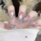 Press-On Nail Set Handcrafted Floral Easy Application
