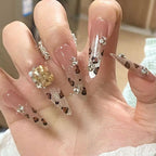 Press-On Nail Set Handcrafted Floral Easy Application