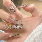 Press-On Nail Set Handcrafted Floral Easy Application