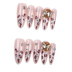 Press-On Nail Set Handcrafted Floral Easy Application
