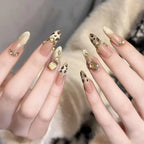 Press-On Nail Set Handcrafted Floral Easy Application