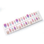 Press-On Nail Set Handcrafted Floral Easy Application Long-Lasting