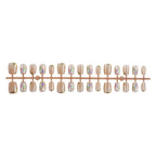 Press-On Nail Set Handcrafted Floral & Gold Accents