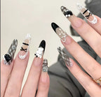 Press-On Nail Set Handcrafted Floral Long-Lasting Multiple Sizes