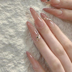 Press-On Nail Set Handcrafted Floral Long-Lasting Multiple Sizes