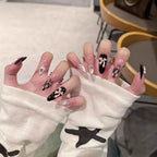 Press-On Nail Set Handcrafted Floral Long-Lasting Multiple Sizes