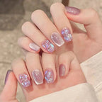Press-On Nail Set Handcrafted Floral Long-Lasting Multiple Sizes