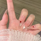 Press-On Nail Set Handcrafted Floral Long-Lasting Multiple Sizes