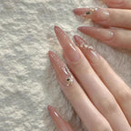Press-On Nail Set Handcrafted Floral Long-Lasting Multiple Sizes