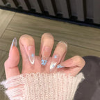 Press-On Nail Set Handcrafted Floral Long-Lasting Multiple Sizes
