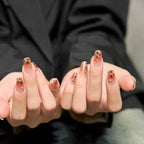Press-On Nail Set Handcrafted Floral Long-Lasting Multiple Sizes