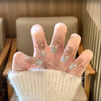 Press-On Nail Set Handcrafted Floral Long-Lasting Multiple Sizes