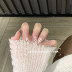 Press-On Nail Set Handcrafted Floral Long-Lasting Multiple Sizes