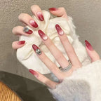 Press-On Nail Set Handcrafted Floral Long-Lasting Multiple Sizes