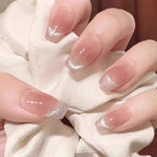 Press-On Nail Set Handcrafted Floral Long-Lasting Multiple Sizes