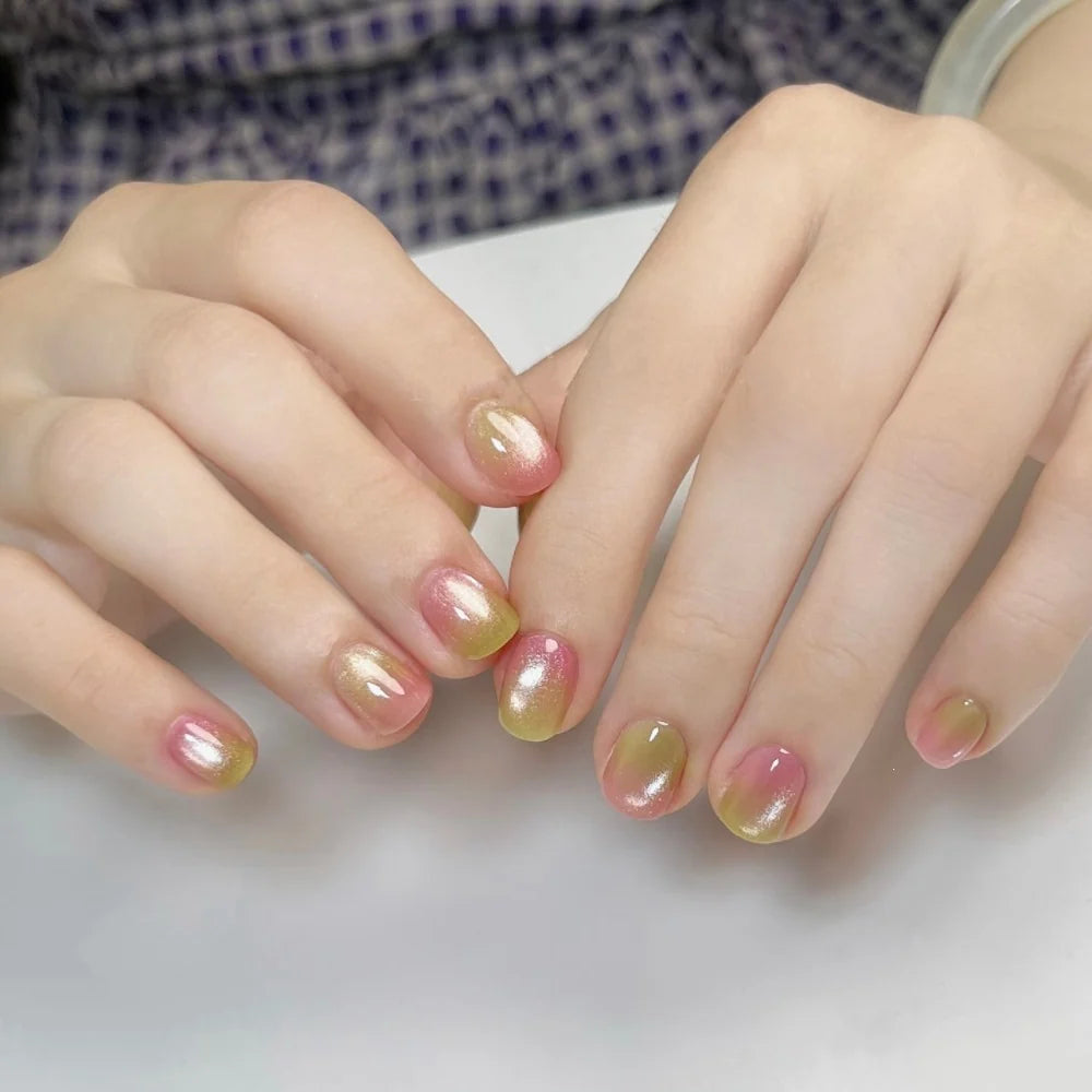 Press-On Nail Set Handcrafted Floral Long-Lasting Multiple Sizes