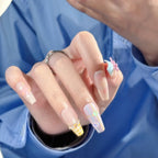 Press-On Nail Set Handcrafted Floral Long-Lasting Multiple Sizes