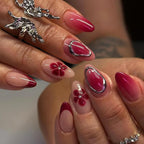 Press-On Nail Set Handcrafted Floral & Ombre 35-Piece