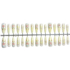 Press-On Nail Set Handcrafted Floral & Reusable