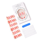 Press-On Nail Set Handcrafted Floral Reusable & Easy Application