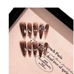 Press-On Nail Set Handcrafted Floral Reusable & Easy Application