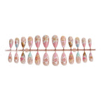 Press-On Nail Set Handcrafted Floral Reusable & Easy Application