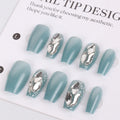 Press-On Nail Set Handcrafted Gem Accents 30 Piece