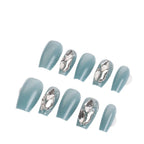 Press-On Nail Set Handcrafted Gem Accents 30 Piece