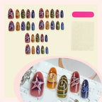 Press-On Nail Set Handcrafted Sculpted Reusable