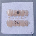 Press-On Nail Set Handmade Cat Eye & Bow