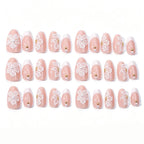Press-On Nail Set Handmade Floral Self-Adhesive Tabs