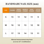 Press-On Nail Set Handmade Glitter & Floral Instant Glam