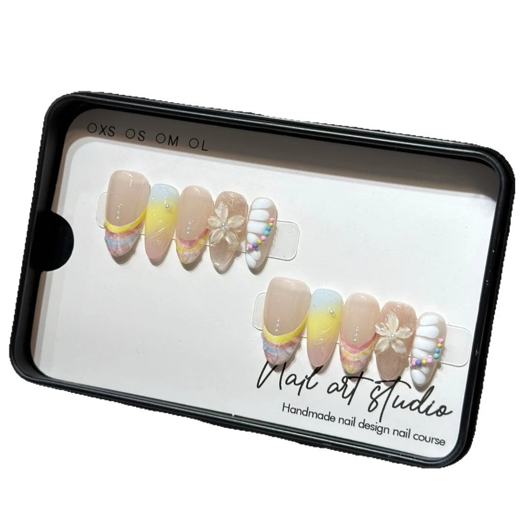 Press-On Nail Set Handmade Trendy Designs