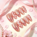 Press-On Nail Set Heart & Bow Designs Custom Fit