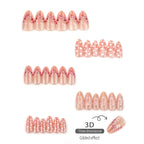 Press-On Nail Set Heart & Bow Designs Custom Fit