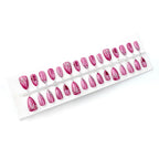 Press-On Nail Set Heart & Bow Glossy Finish