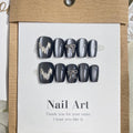 Press-On Nail Set Heart & Bow Glue-Free Long-Lasting